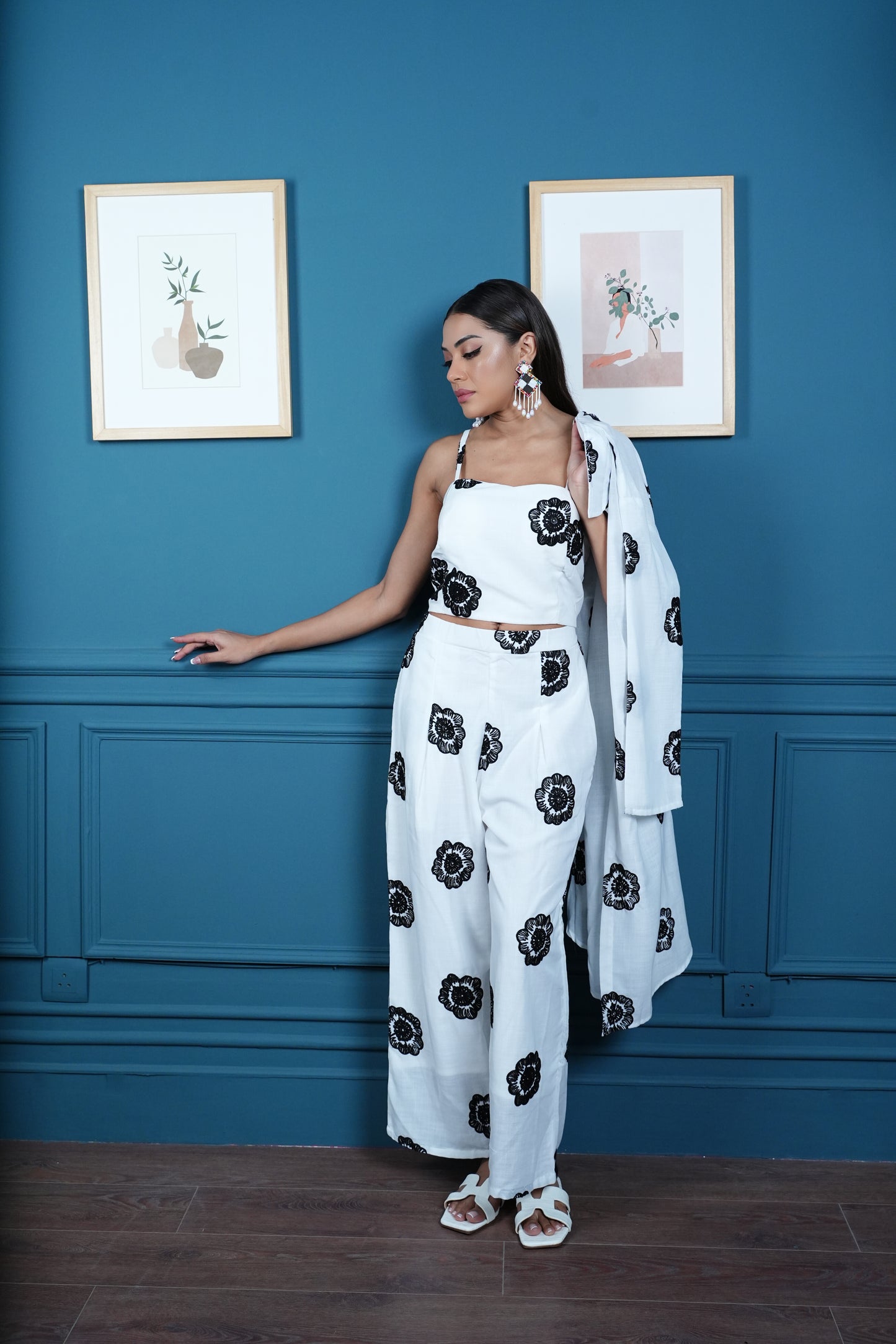 Flora Noir 3-Piece Co-ord Set