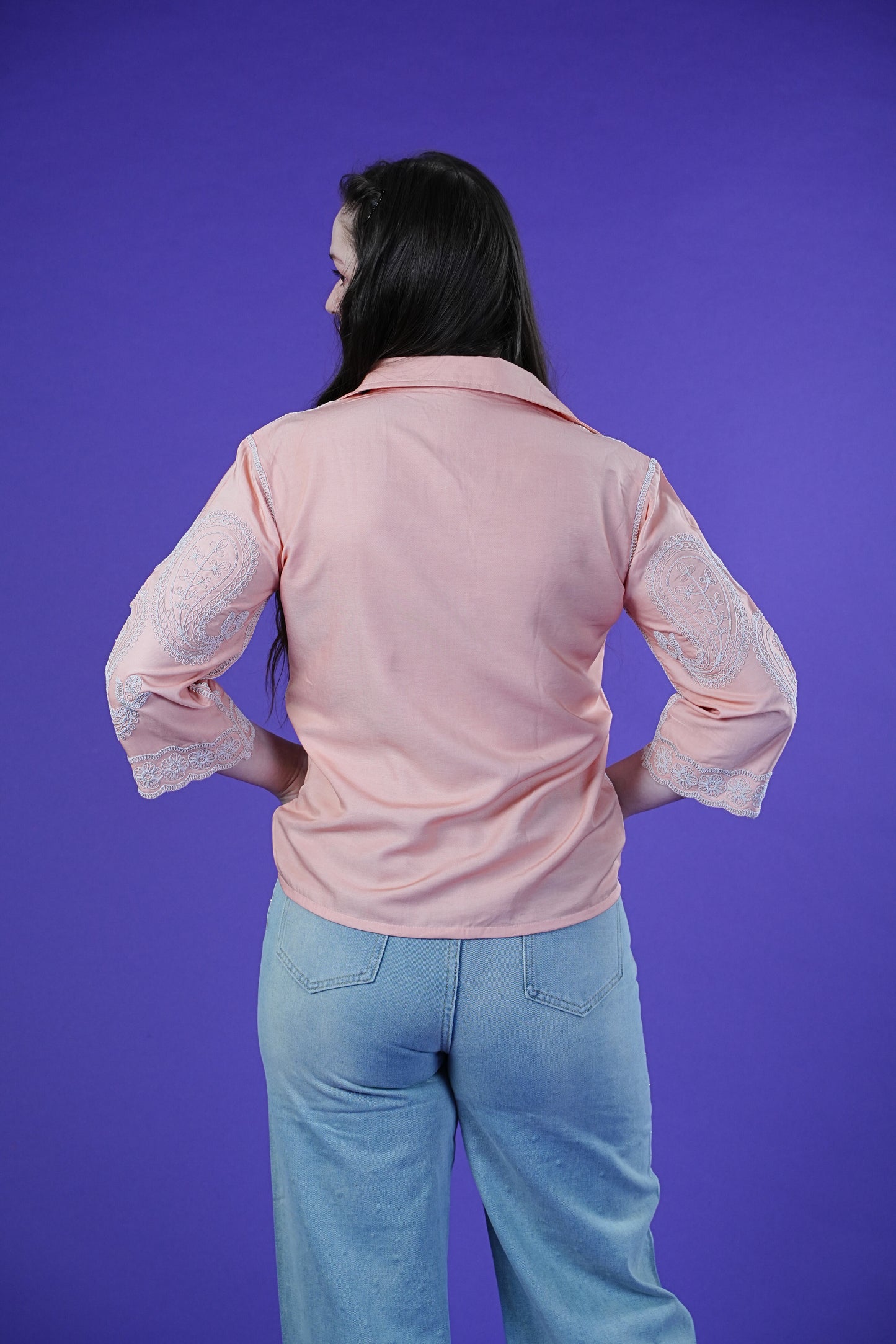 Peach Paisley Dori Dream Shirt