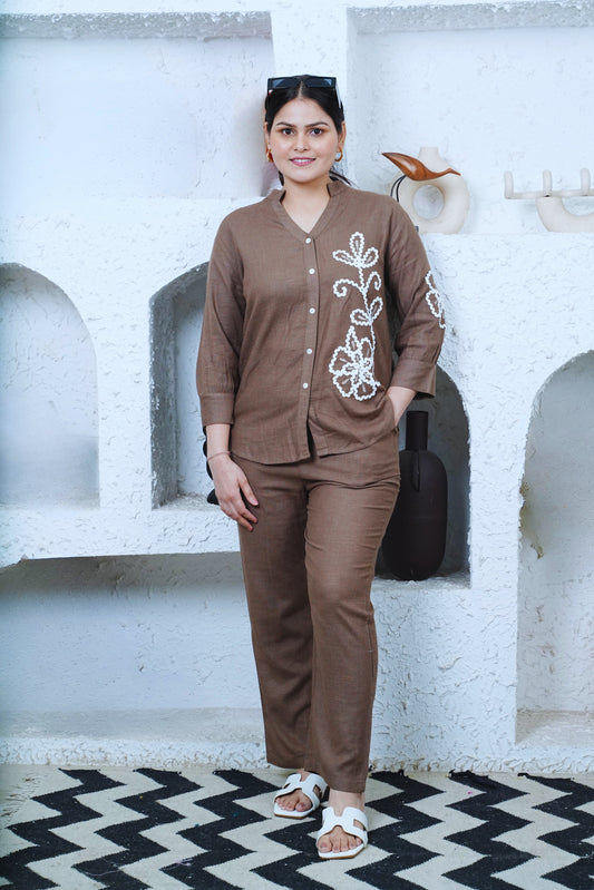 Coco Charm Embroidered Co-ord Set