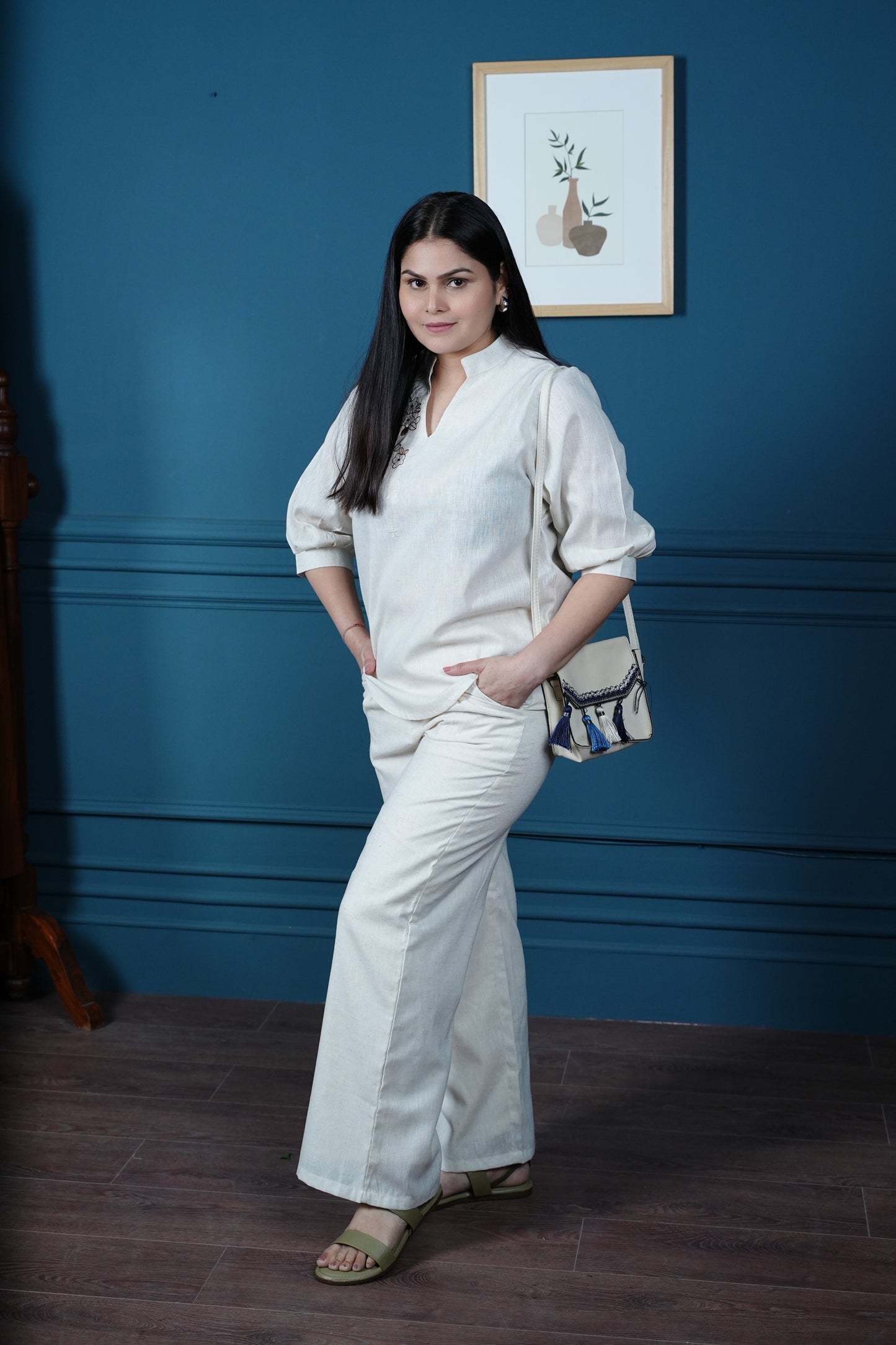 Ethereal Bloom Cream Co-ord Set