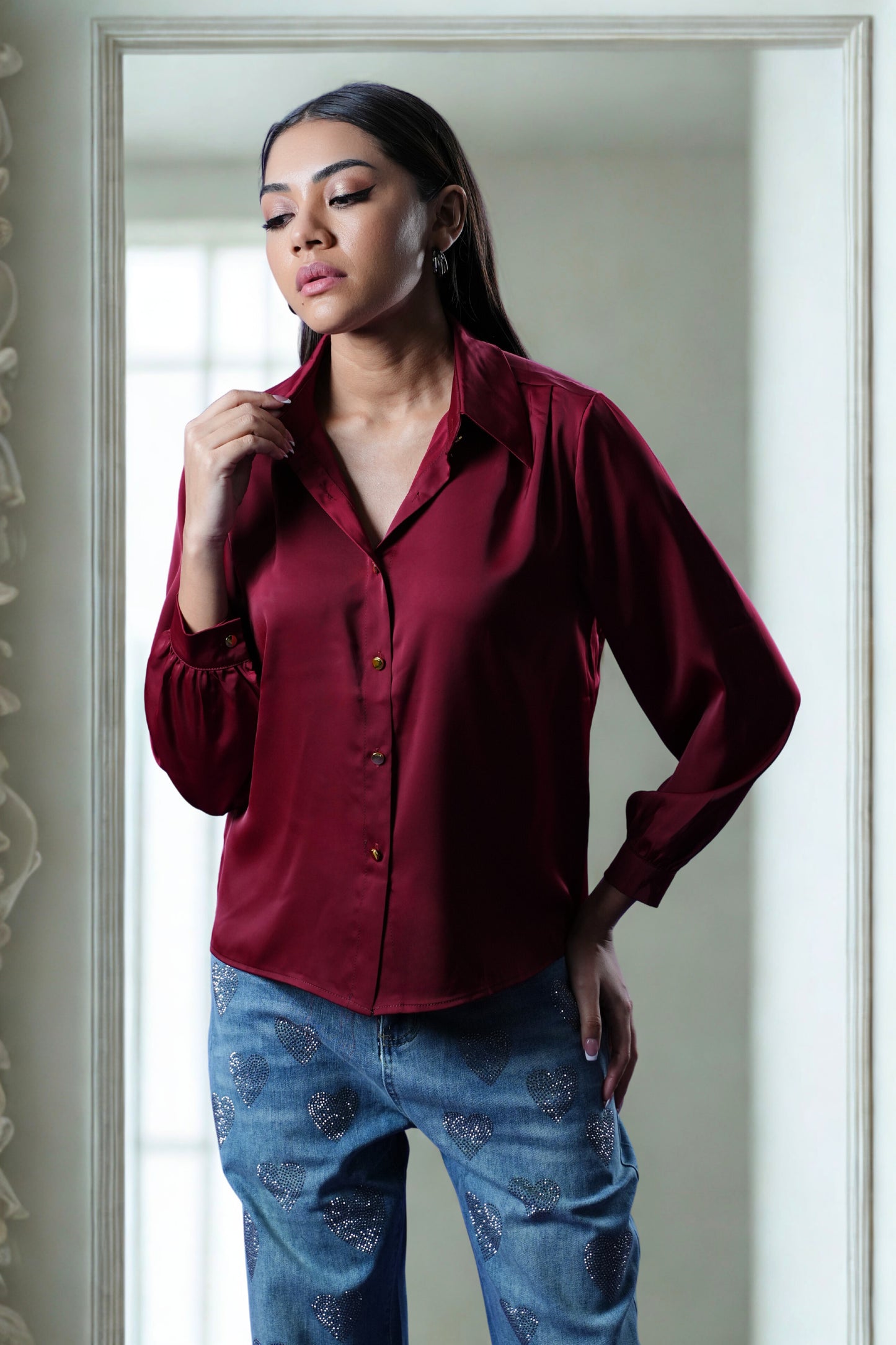 Luxe Rouge Soft-Touch Shirt