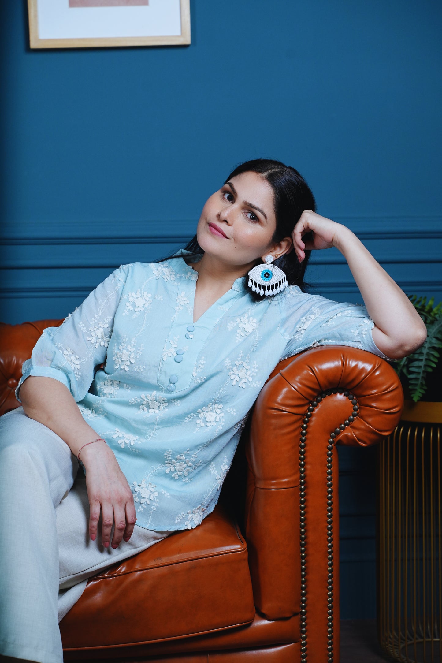 Serene Bloom Powder Blue Co-ord Set