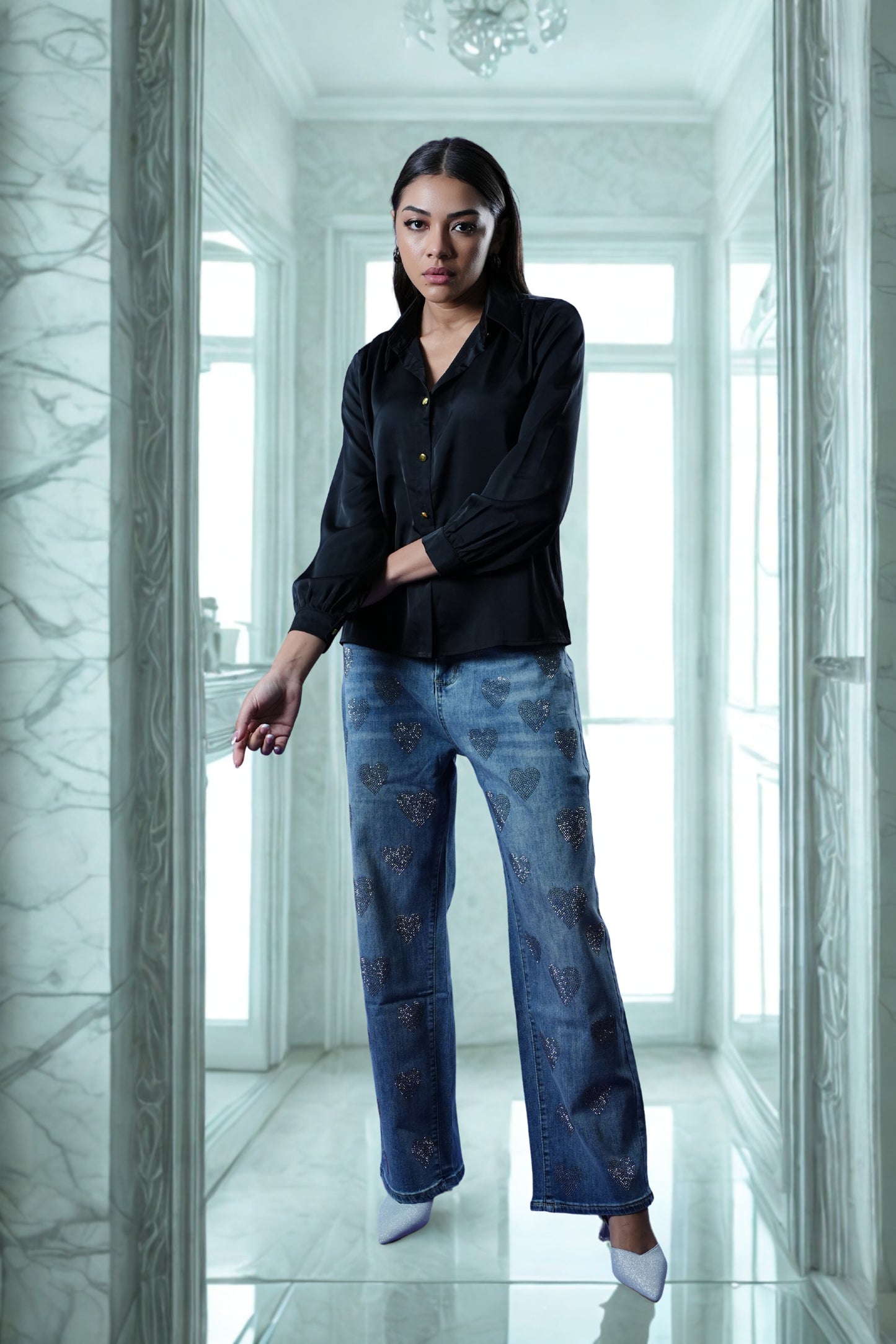 Midnight Sway Satin Shirt