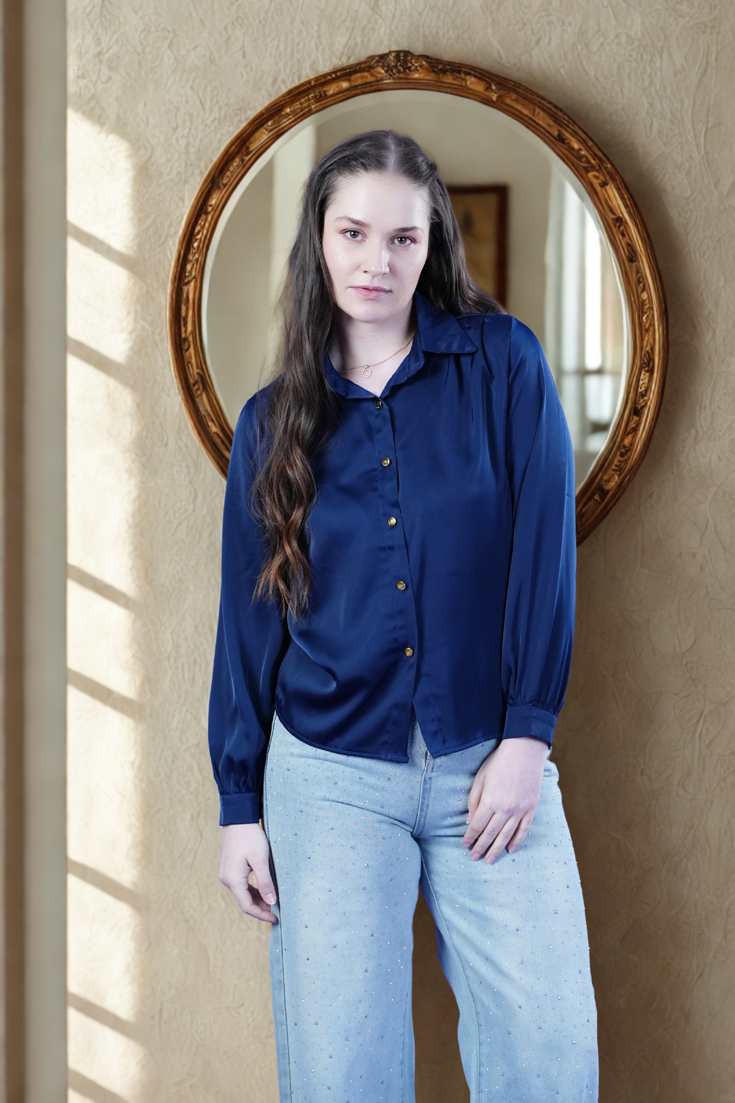 Navy Glow Aura Soft-Touch Shirt