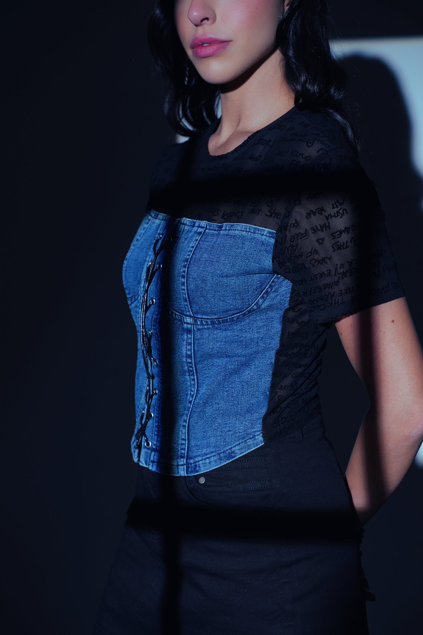 The Rebel Script Corset Top