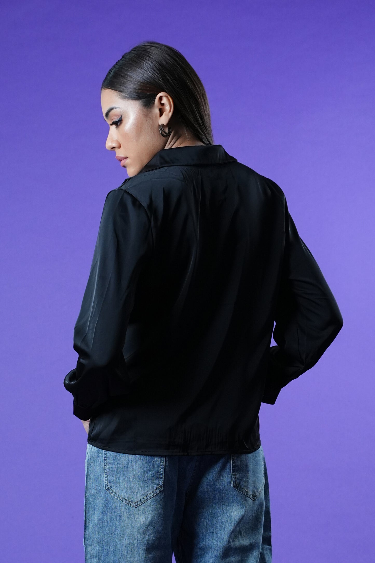 Midnight Sway Satin Shirt