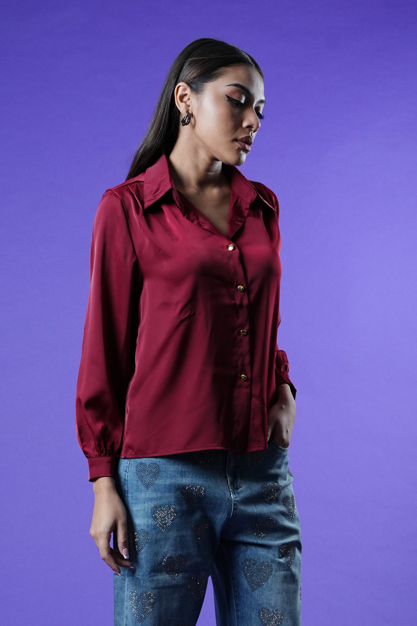 Luxe Rouge Soft-Touch Shirt