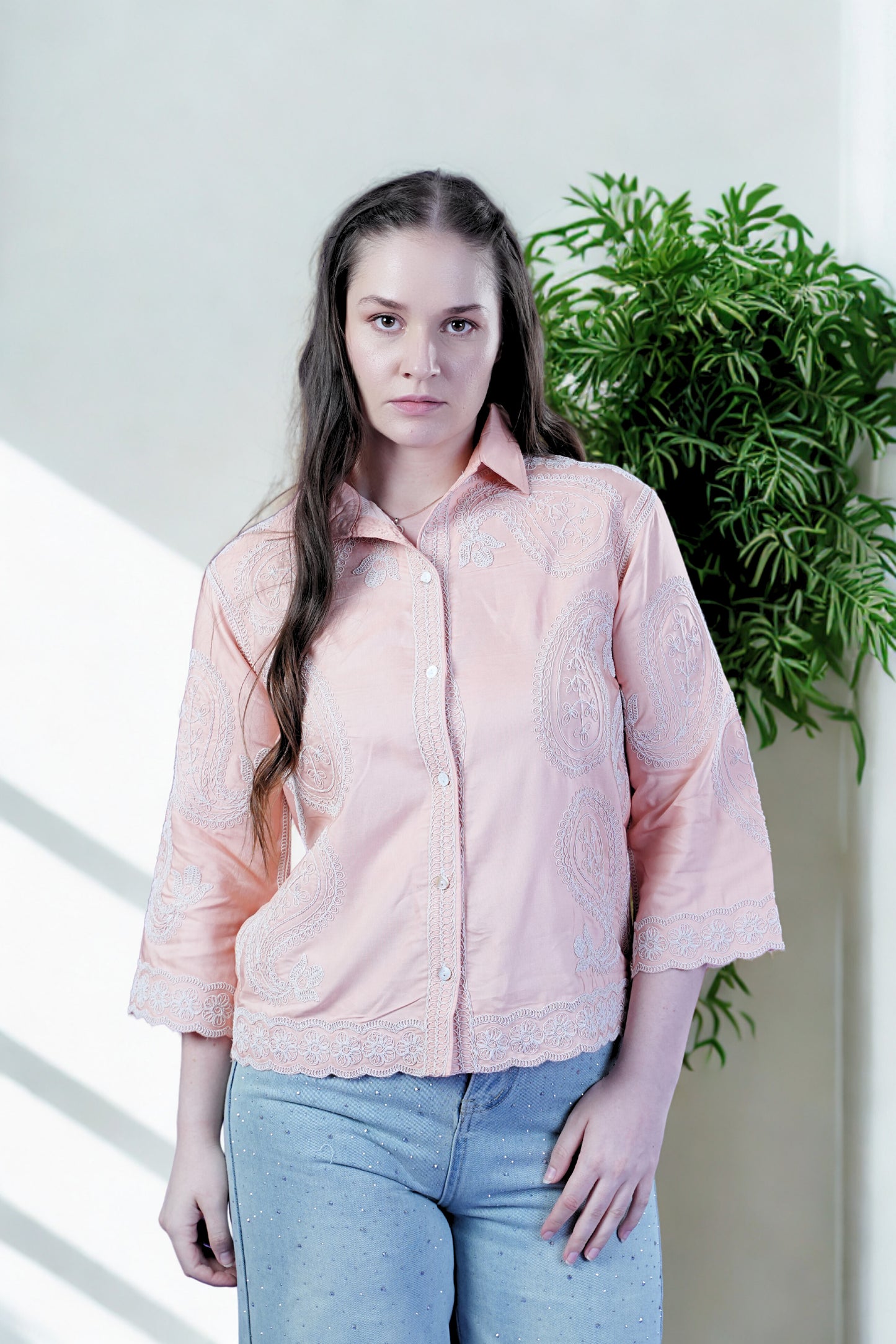 Peach Paisley Dori Dream Shirt