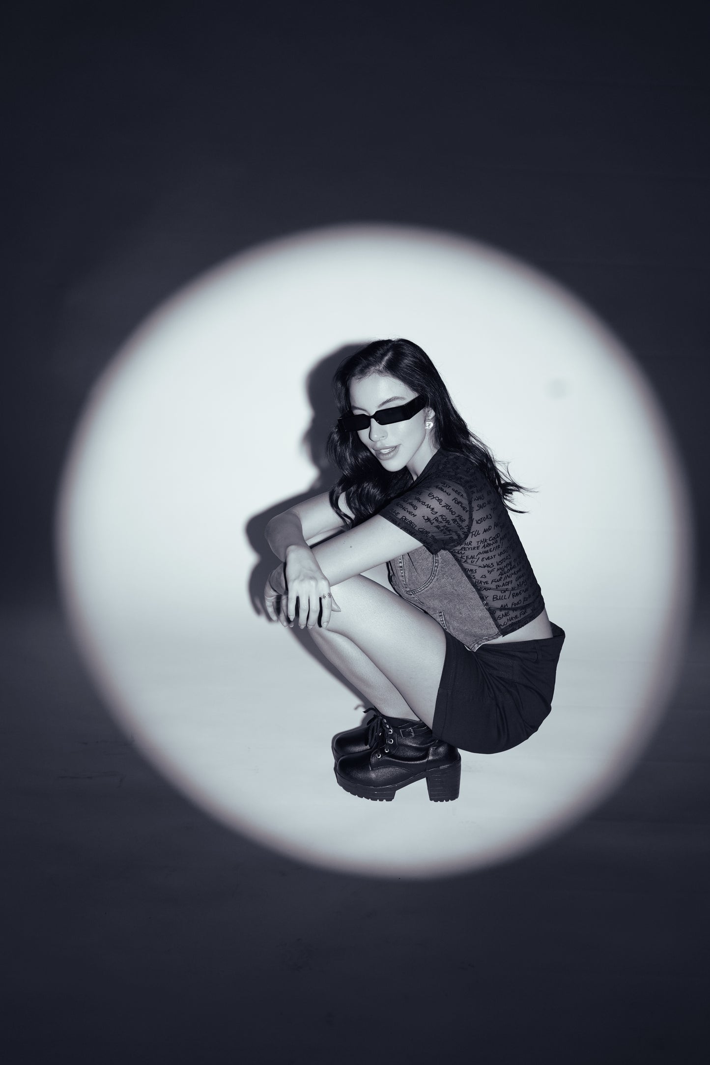 TypoTease Corset Top – Denim & Mesh Mix