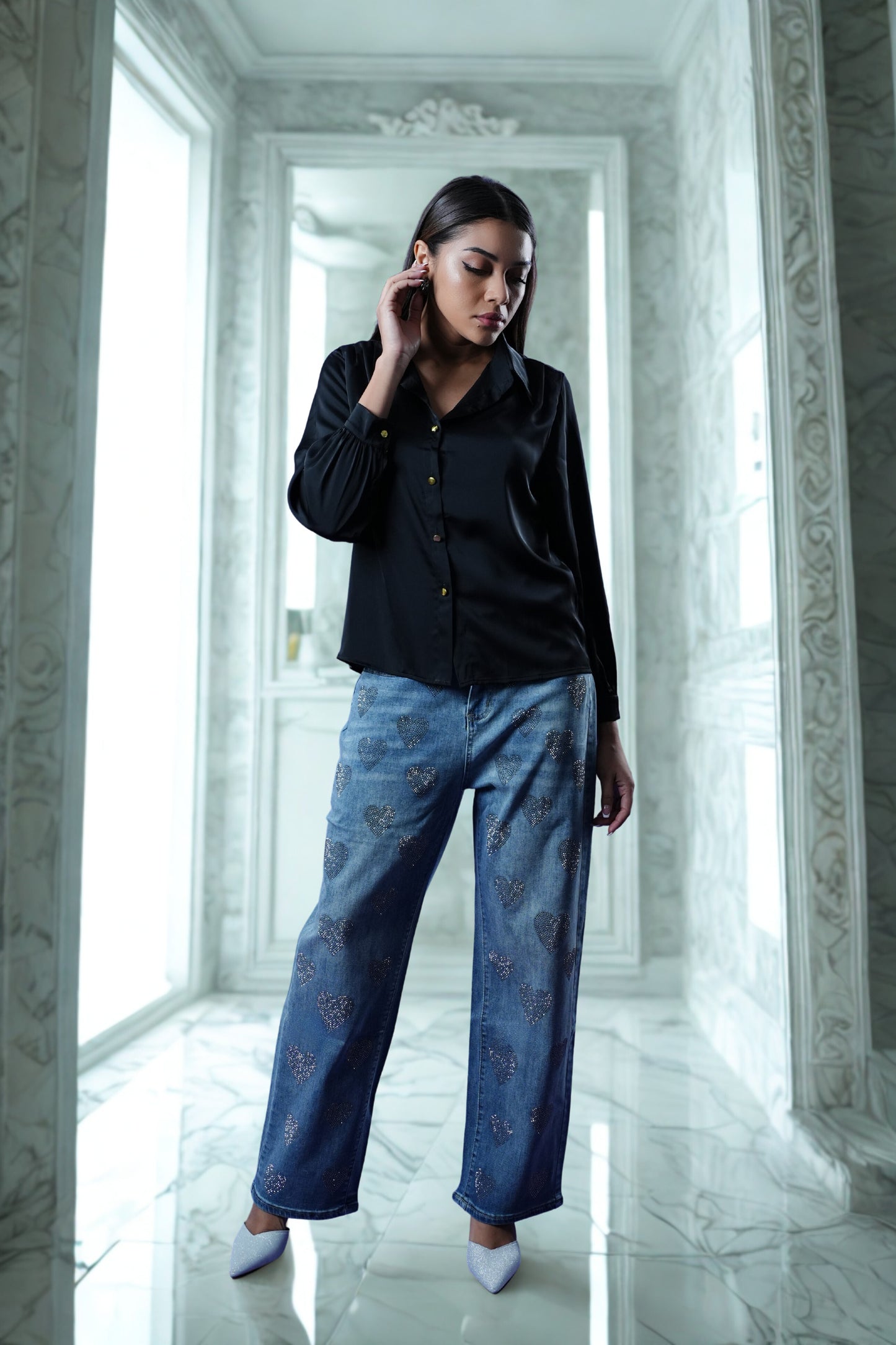 Midnight Sway Satin Shirt