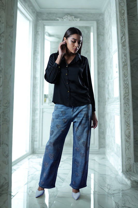 Midnight Sway Satin Shirt