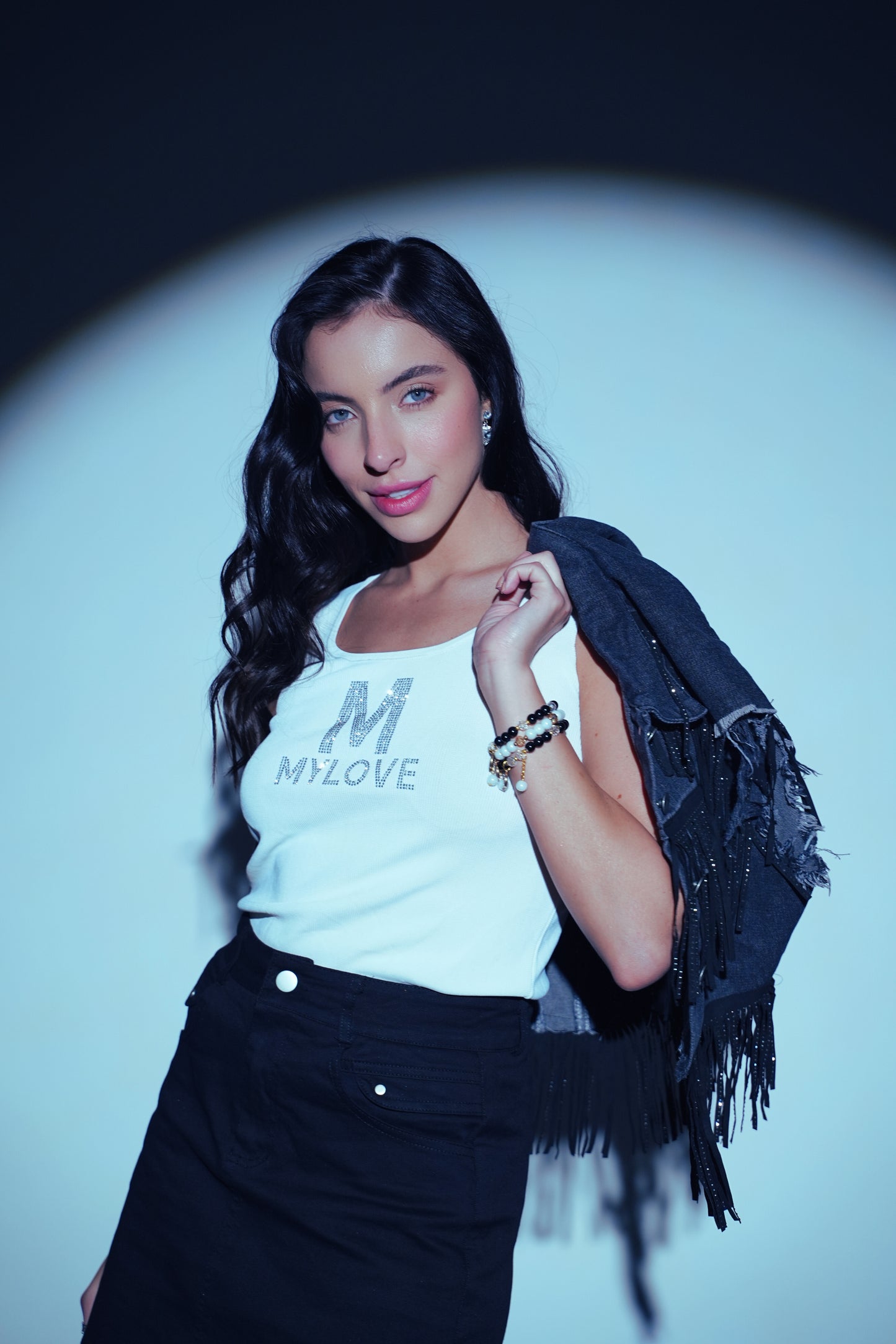 Diamond Love – Studded Ribbed Tank 🤍