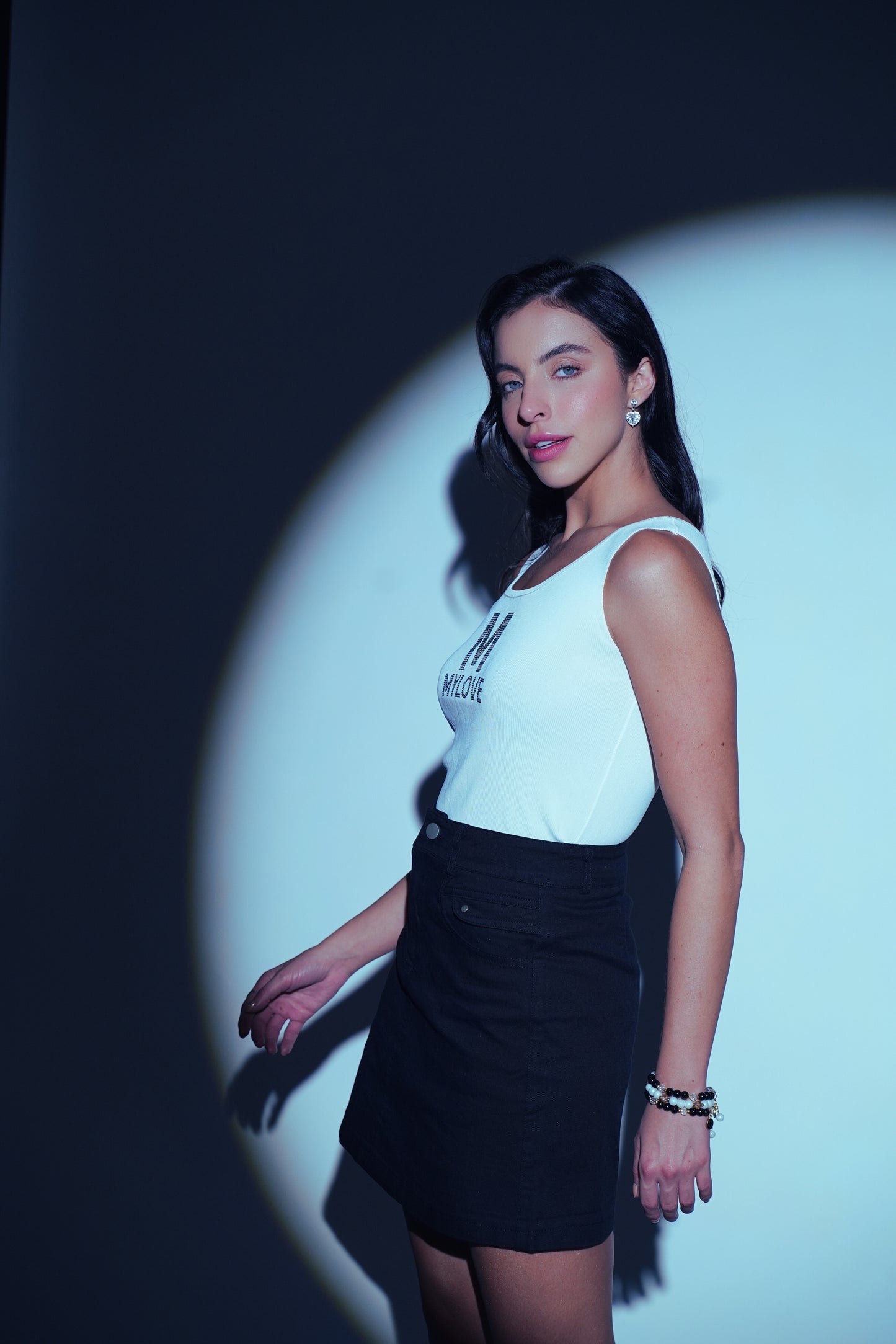 Diamond Love – Studded Ribbed Tank 🤍