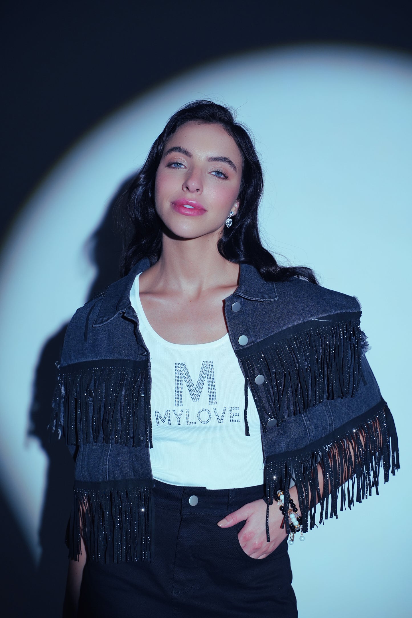 Diamond Love – Studded Ribbed Tank 🤍