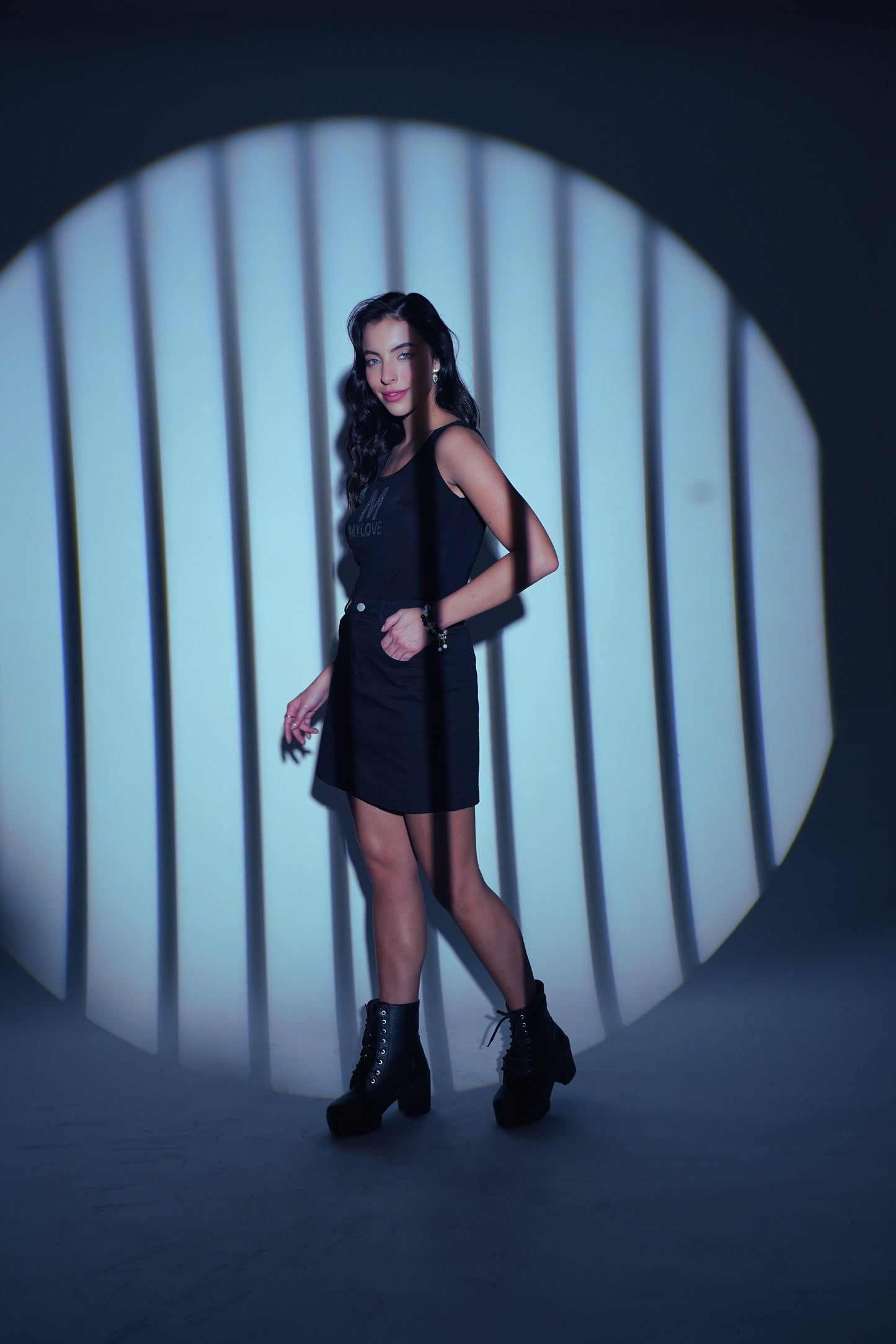 Crystal Love – Black Stone Rib Tank