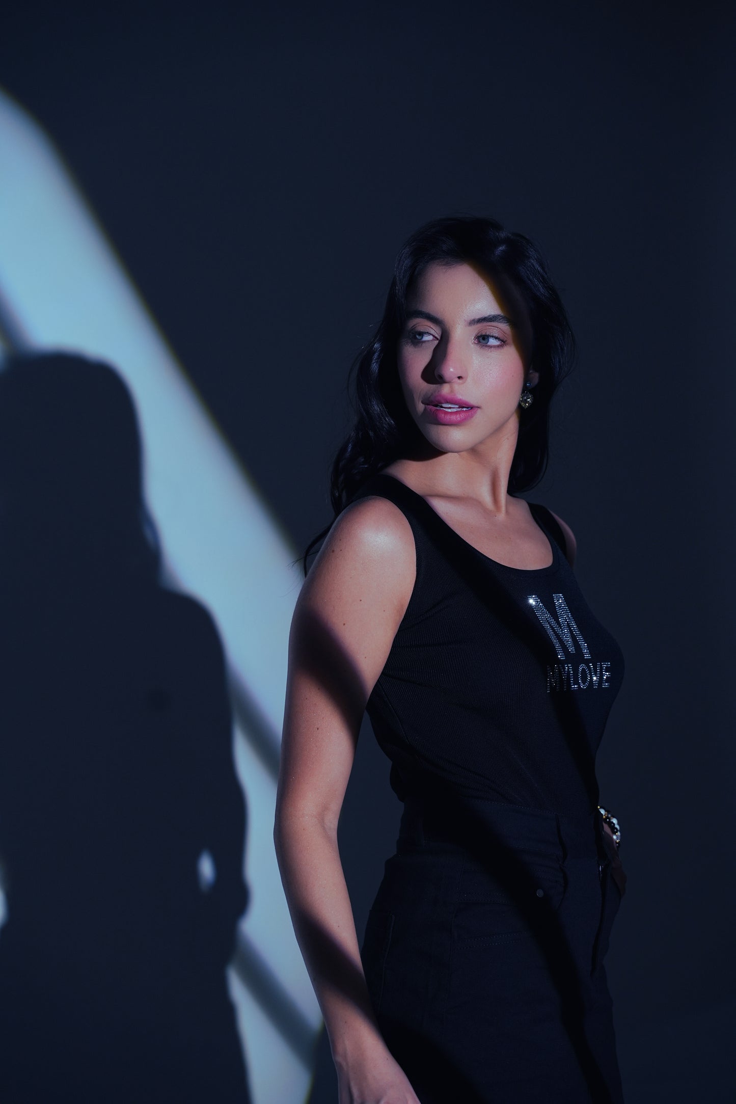 Crystal Love – Black Stone Rib Tank