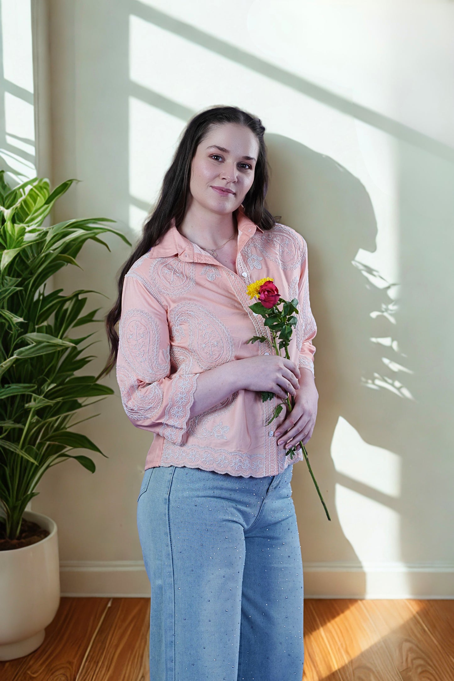 Peach Paisley Dori Dream Shirt