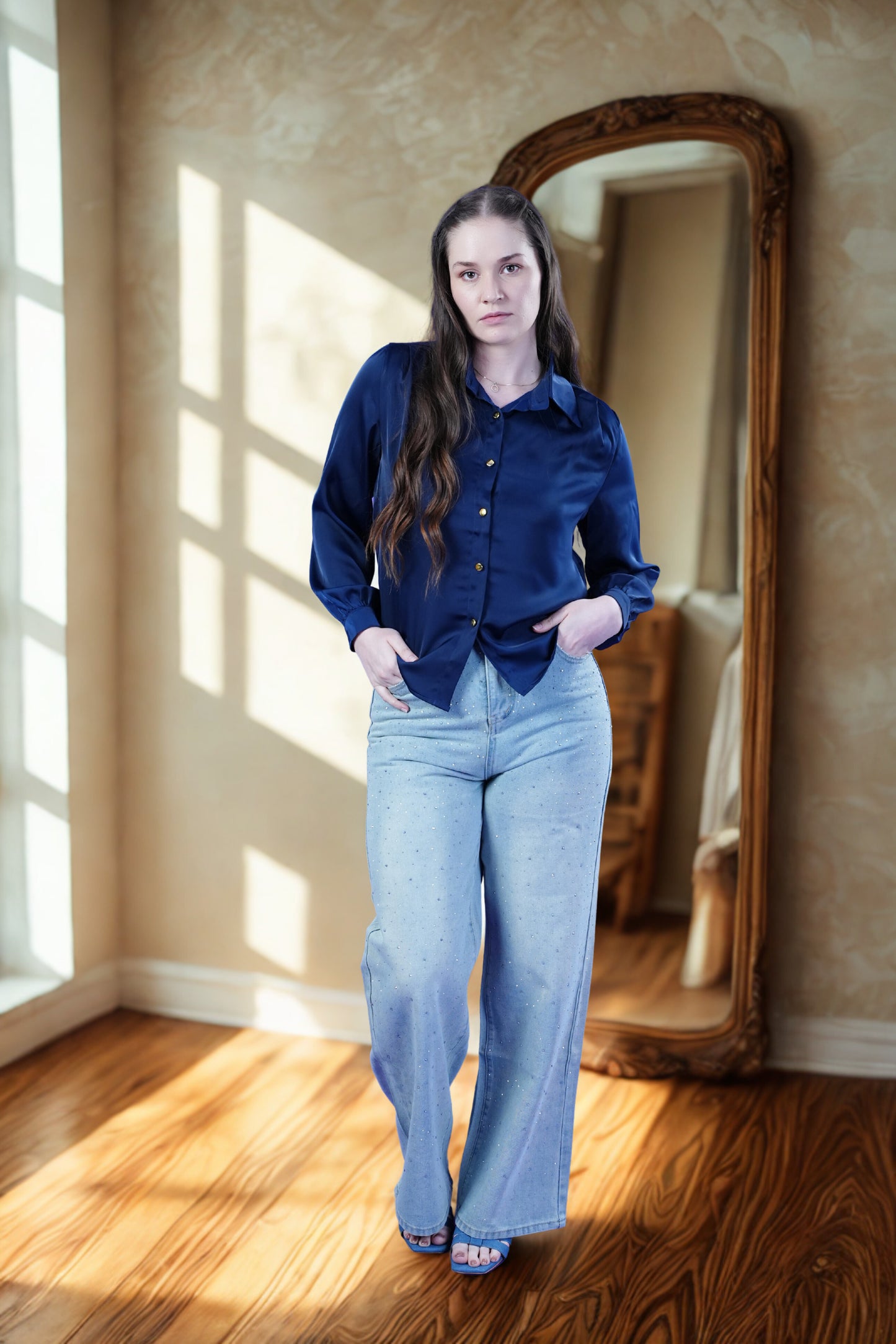 Navy Glow Aura Soft-Touch Shirt