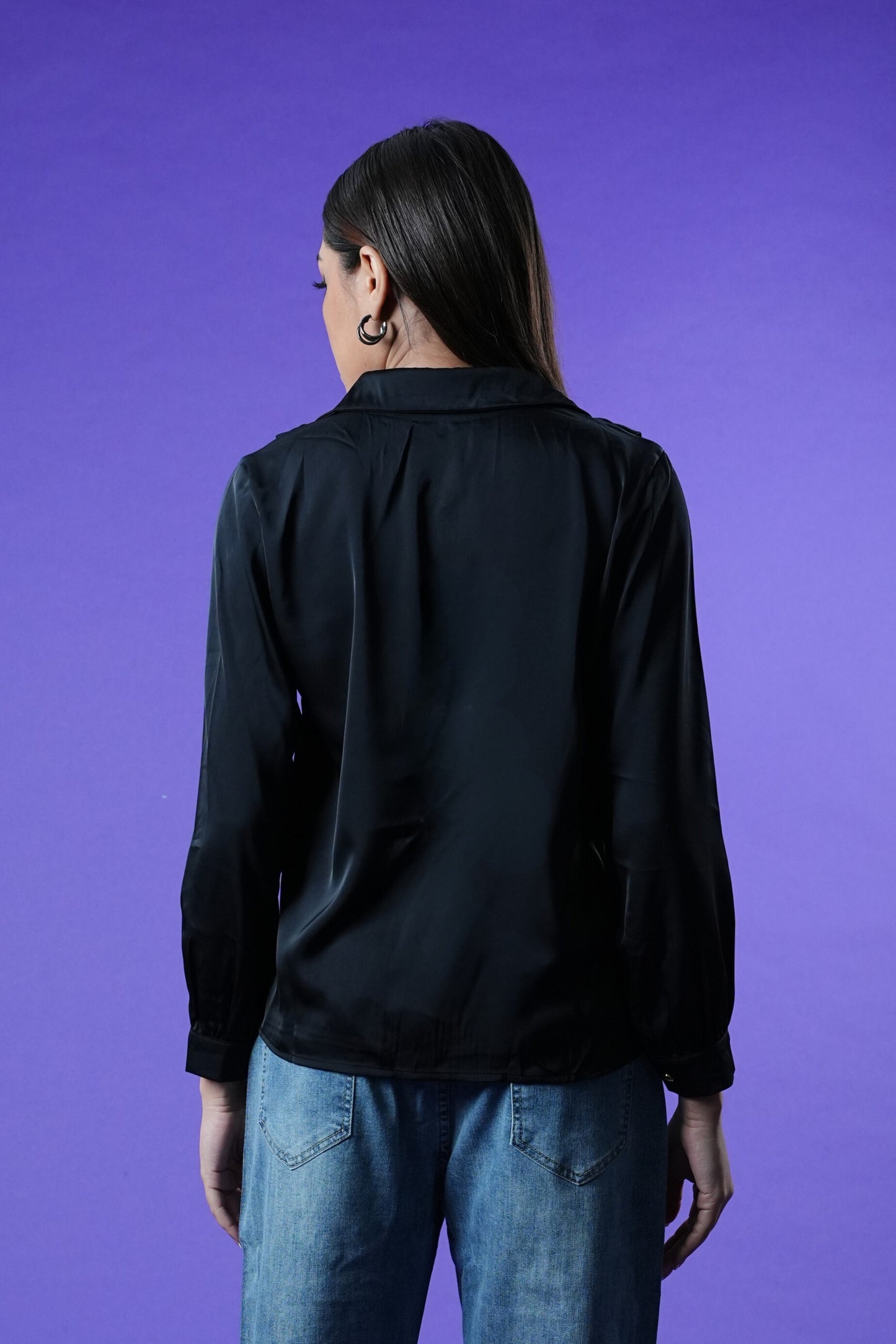 Midnight Sway Satin Shirt